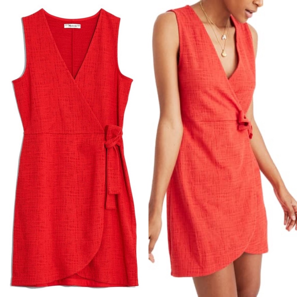 Madewell Texture and Thread Side Tie Minidress